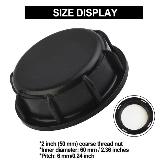 IBC TANK LIDS IBC Tote Lid Cover Water Liquid Tank Cap Black PART