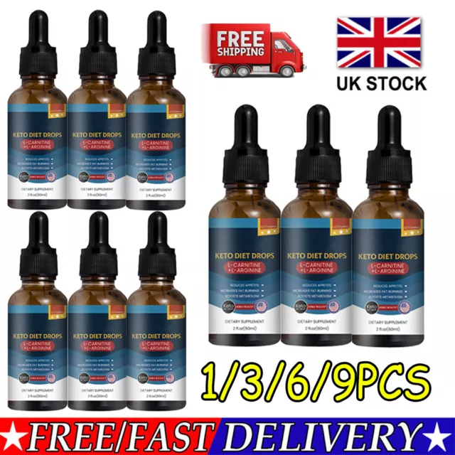 1/9x Keto Diet Drops Effective Weight Loss Support Boost Metabolism L-Carnitine~
