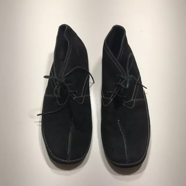 Ros Hommerson Boots Shoes Size 10 Est. Mens Black Suede Split Toe Lace Up
