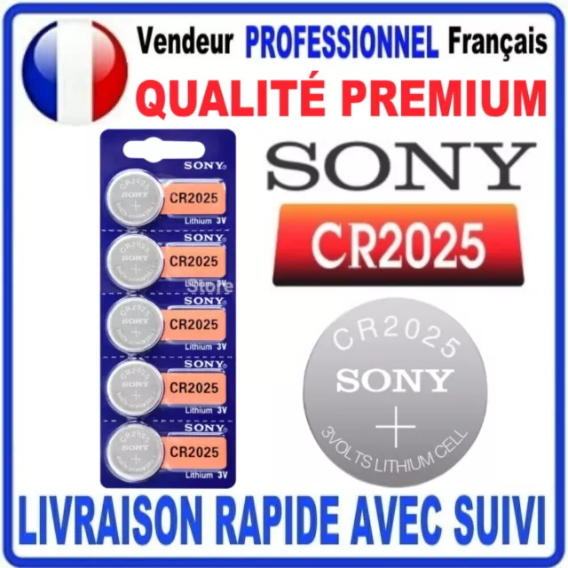 Pile Bouton CR1620 SONY - Carte de 5 - Lithium - 3V 