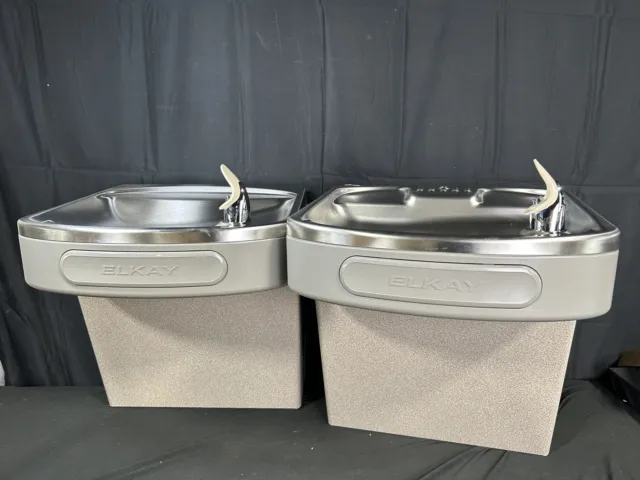 Elkay LZSTL8WSLK Water Drinking Fountains No Filler Station Lot of 2 Used