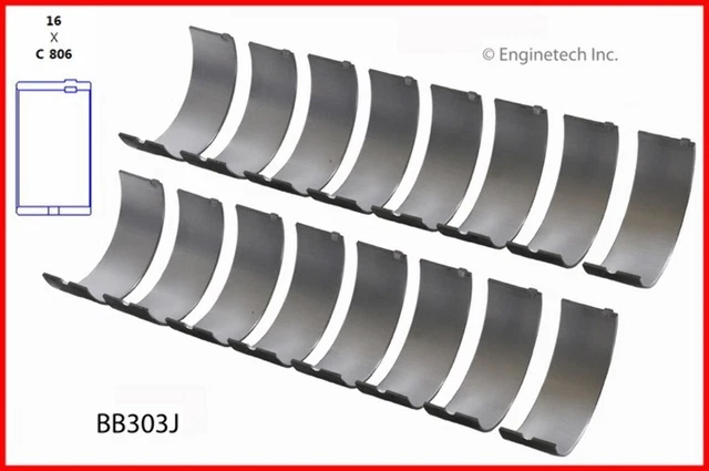 72-78 Fits Chrysler 6.6L / 400 OHV V8 16V "M,N,P"   Rod Bearings 040