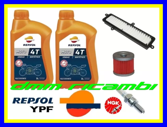 Kit Tagliando SUZUKI BURGMAN 200 UH 16 Filtro Olio Aria Candela NGK REPSOL 2016