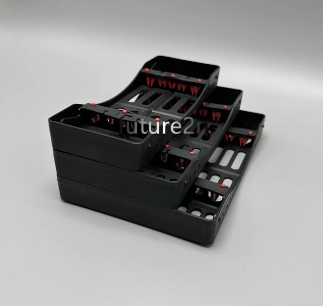 3pc Dental Plastic Sterilization Tray Box Holders 5/7/10 Instrument Storage