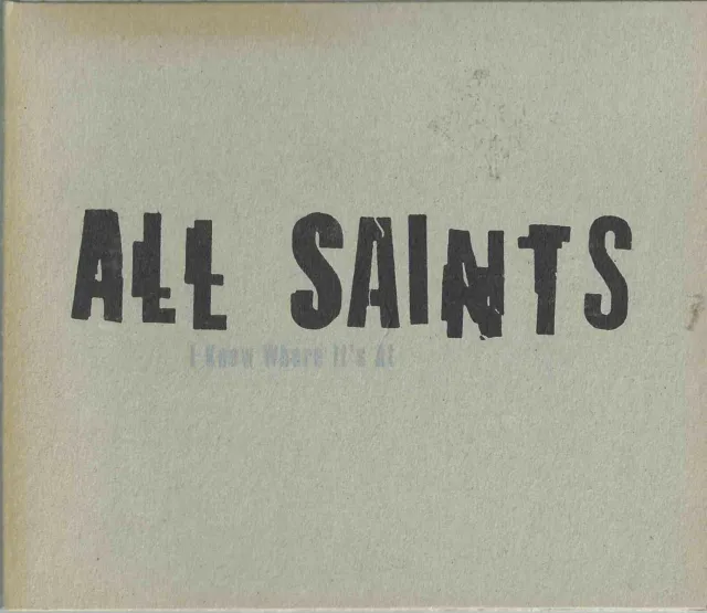 All Saints - I Know Where It's At 1997 Gatefold Card Sleeve Slip-Case Locdp 398