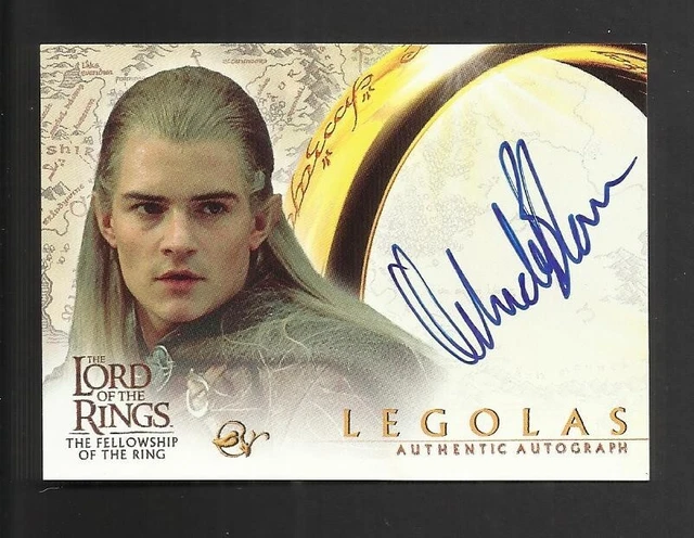 Topps Orlando Bloom Legolas Elf Lord Of The Rings Autograph Card Auto Fellowship