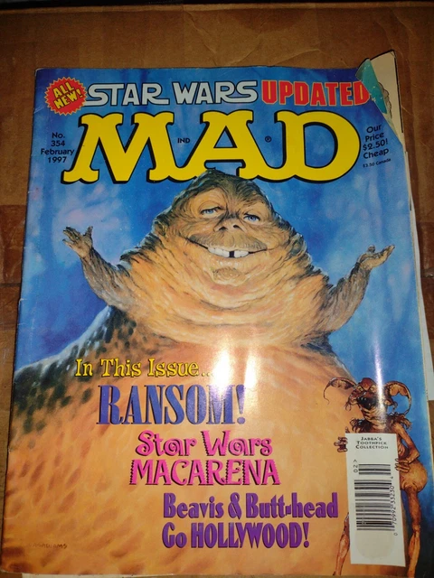 mad magazine Comic Book star wars no 354 1997 jabba the hut Beavis and Butt-Head