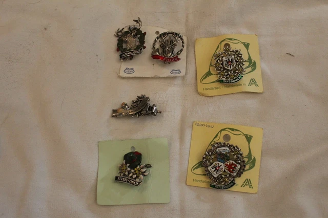 Petite Broche Ancienne Motif Piolet Alpinisme - Zermatt Suisse, Métal (occasion)