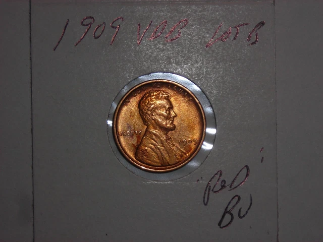 wheat penny 1909 VDB LINCOLN CENT R/B AU/CH BU 1909-P V.D.B LOT #B CH UNC