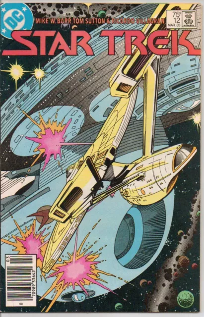 "STAR TREK Vol 1 No 12  1985 Tom Sutton Cover "Tantalus Trap"  DC VF+ 8.5 Rare
