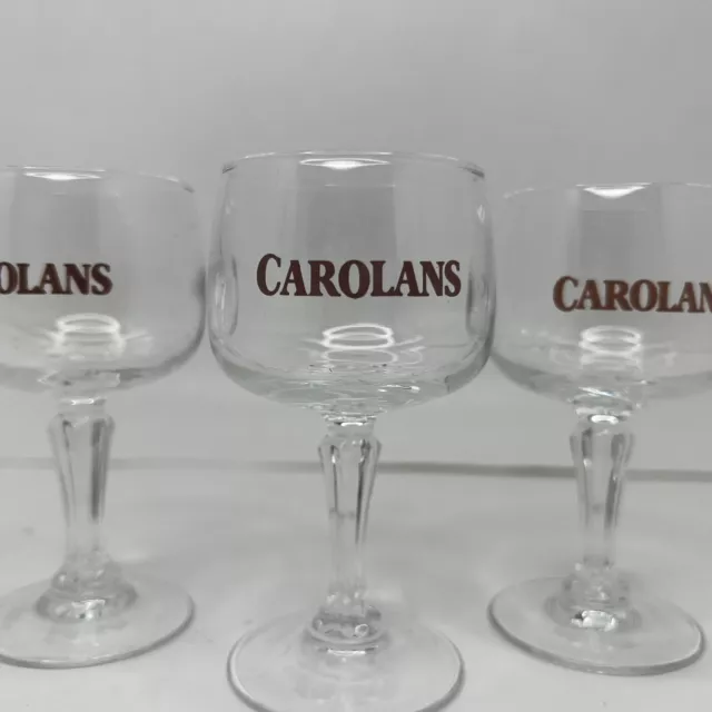 Vintage Irish Whiskey Glass Carolans Irish Cream Set of 3 Stemmed Cordial Neat