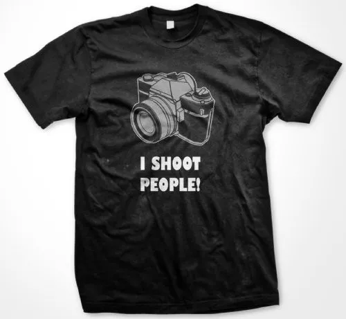 I Shoot People - Photo Camera Photographer Funny Sayings Slogans -Men's T-shirt