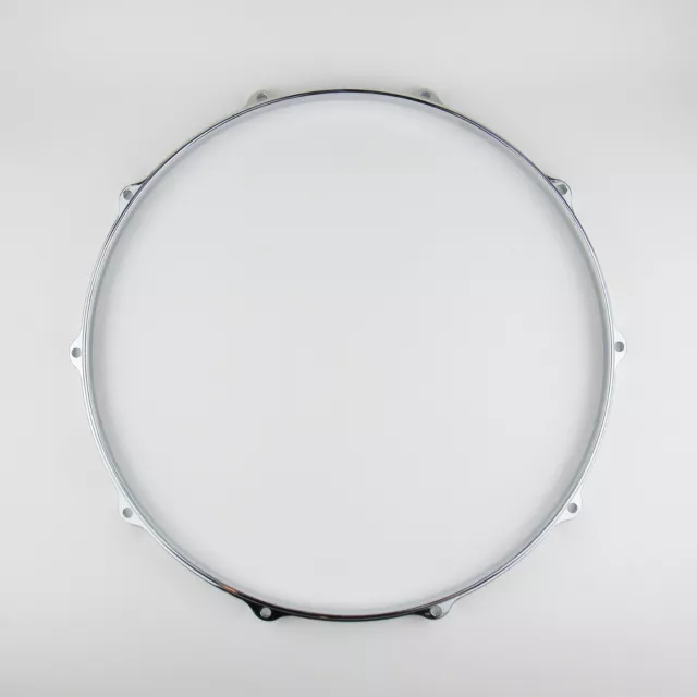 1 PC Die Cast 14" Snare Drum Hoop 10 Lug / Hole CHROME Finish TOP Batter Side