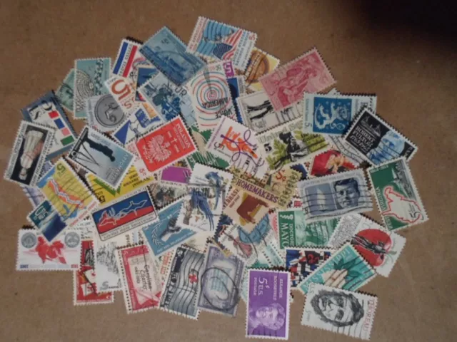 Collection lot 75 different United States five cent commemorative stamps