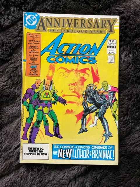 DCC: Action Comics #544 NM+ 45th Anniversary Superman Lex Luthor Brainiac Armor