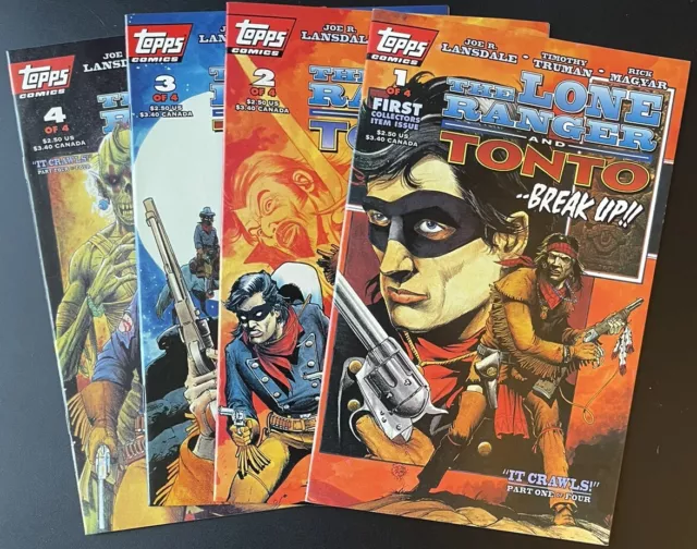 The Lone Ranger and Tonto #1 #2 #3 #4 Complete Set! (Topps Comics 1994)