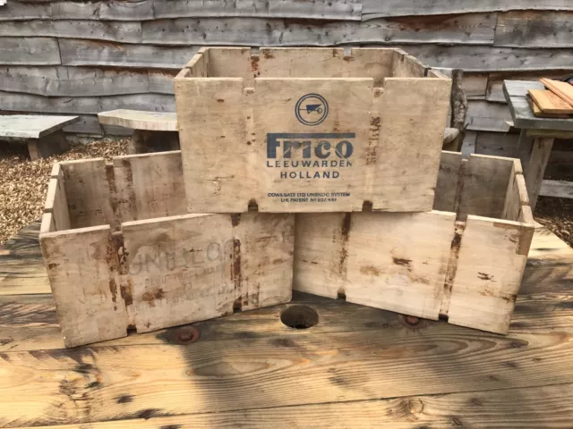 10 cajas de madera vintage (caja antigua en mal estado chic almacenamiento fresco fruta de boda rústica)