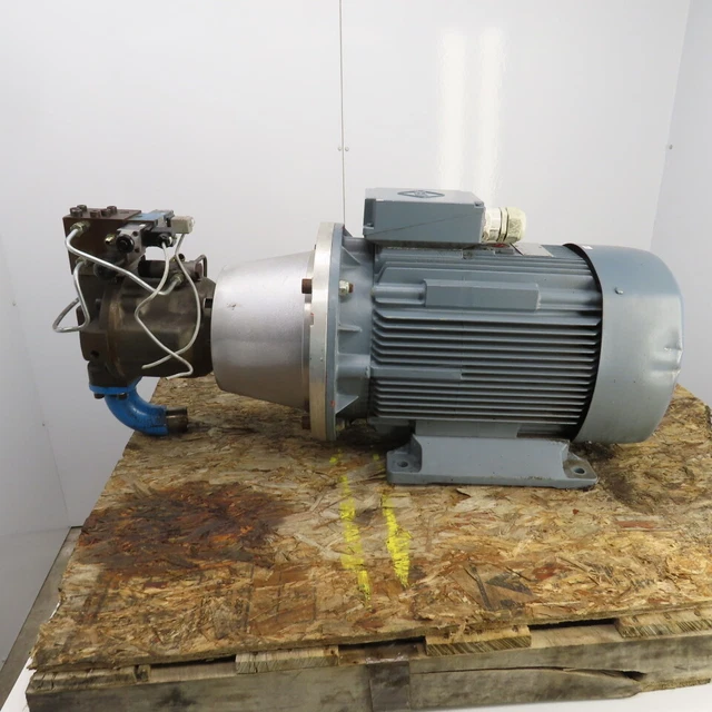VEM K11R-200-L4-TWS 36kW AC Motor 480V W/Brueninghaus Hydraulic Pump 176 L/min