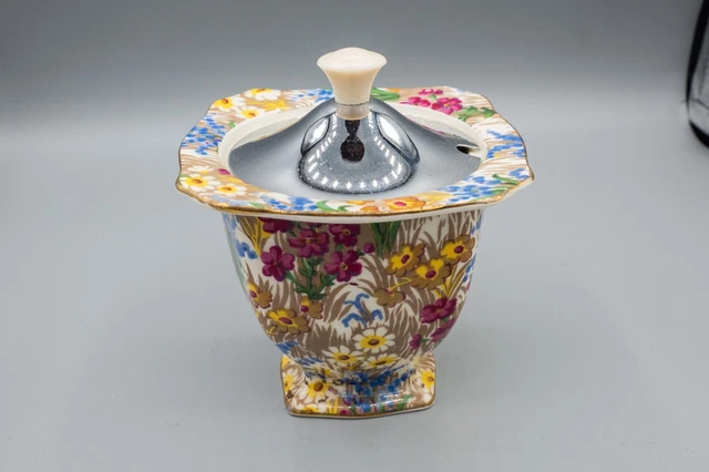 Royal Winton Marguerite Jam Jelly with Metal Lid Vintage Chintz FREE USA SHIP