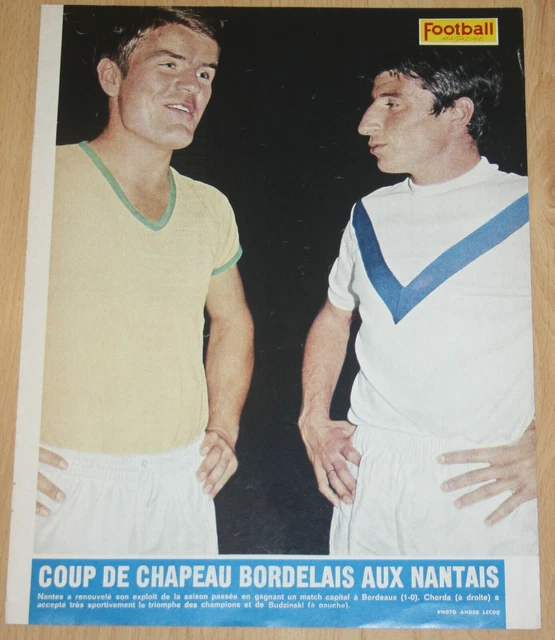 Poster Vintage équipe FC NANTES 1966-67 - Page Originale - Collection Football