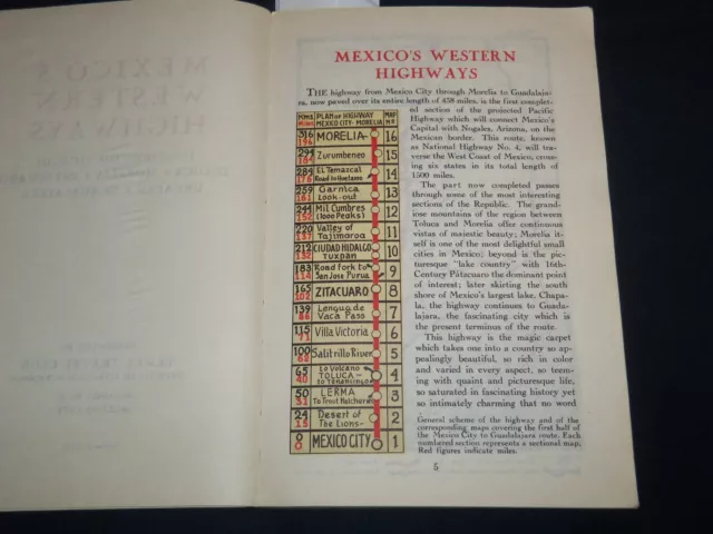 1940'S Mexico's Western Highways Book By Pemex Travel Club - Nice Maps - J 8189 3