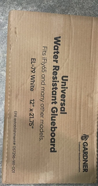 (12) Gardner EL-79 White Water Resistant Glue Boards 12”x22”