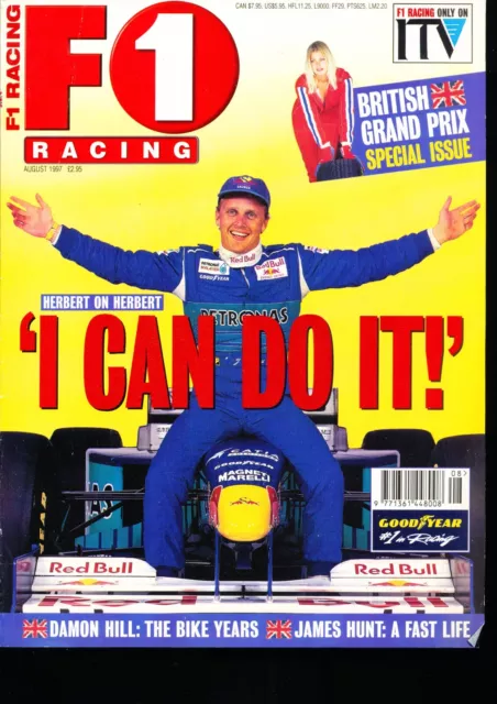F1 Racing Magazine August 1997 Johnny Herbert British GP Special James Hunt Damo