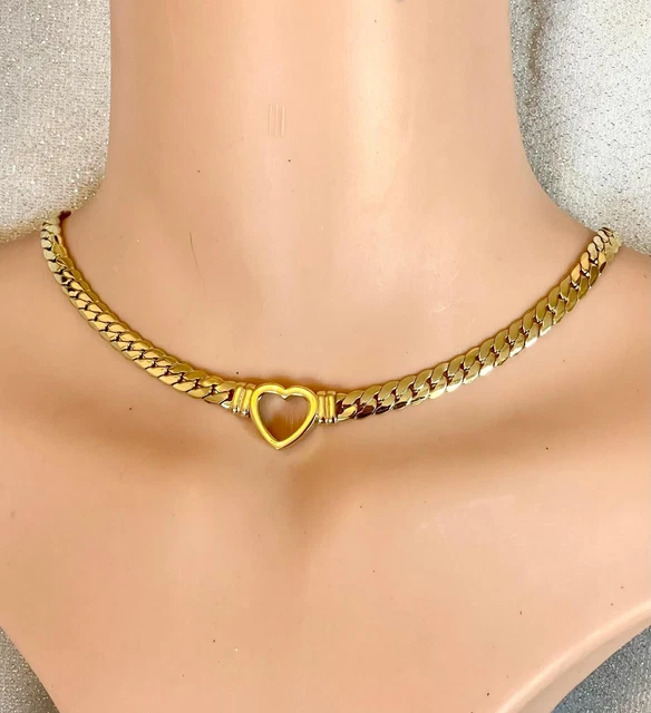 Chaîne Dorée Plaquée Or 18k Style Paco Rabanne Vintage - Look Hip-hop Rock - Longueur Ajustable - Neuf Sans Emballage