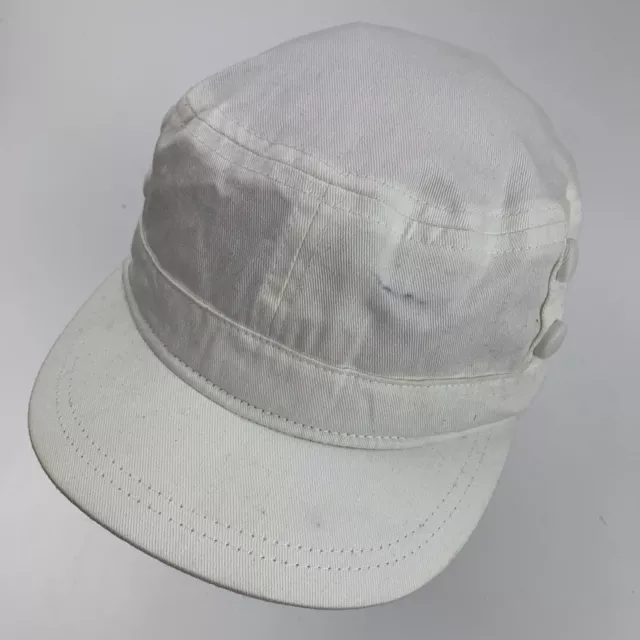 Unbranded Womens White Army Ball Cap Hat Fitted One Size