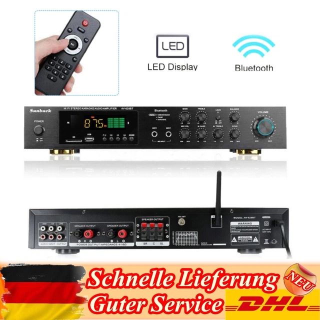 Aplificatore stereo digitale a 5 canali – Aplificatore Bluetooth copleto con display a LED