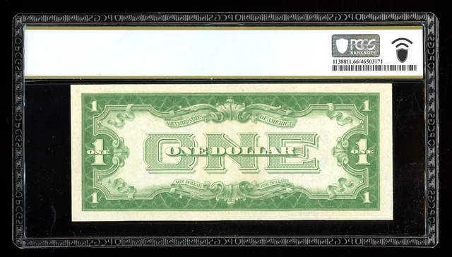 DBR Rare 1928-D $1 Silver Gem Fr. 1604 HB Block PCGS-B 66 PPQ Serial H07644903B 2