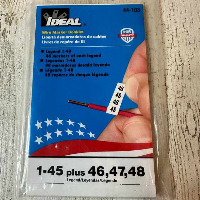 Ideal 44-103 Wire Marker Booklet Legend: 1-48