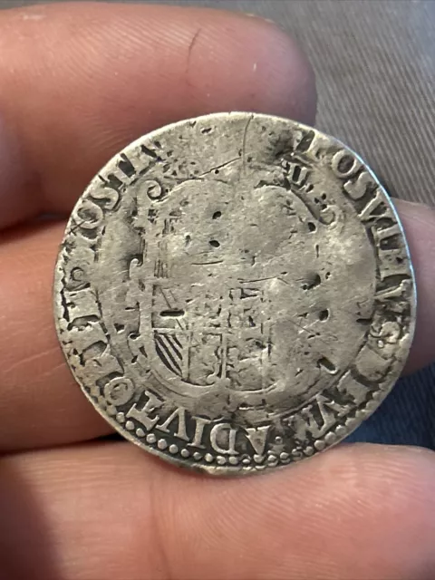 1554 Philip II (2nd) and Mary I (1st) Silver Hammered  Shilling (15723)