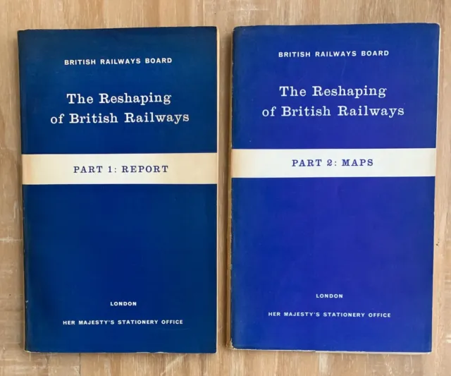 1963 BR Reshaping of British Railways Beeching Report Part One & Two Maps