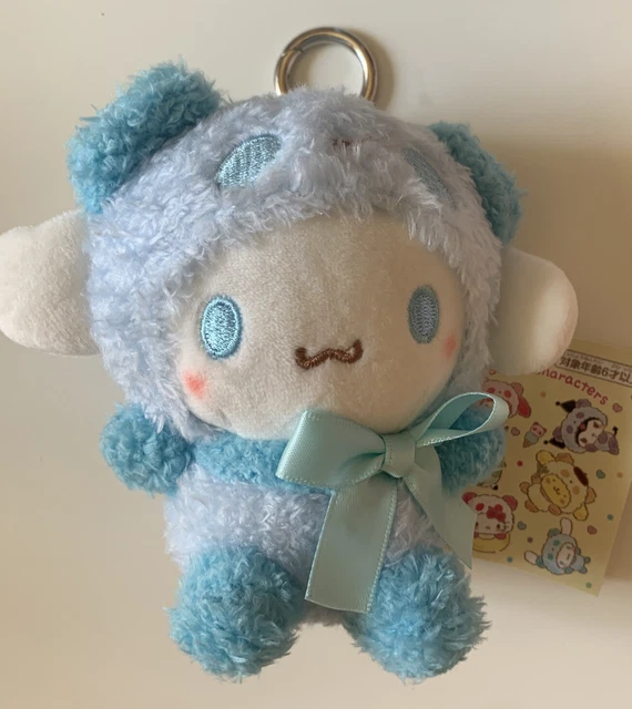 Sanrio Cinnamoroll RollKawaii Panda Costume Plush Keychain Backpack Charm Cute