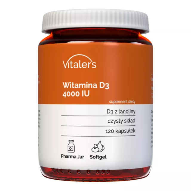 Vitaler's Vitamin D3 4000 IU, 120 gélules