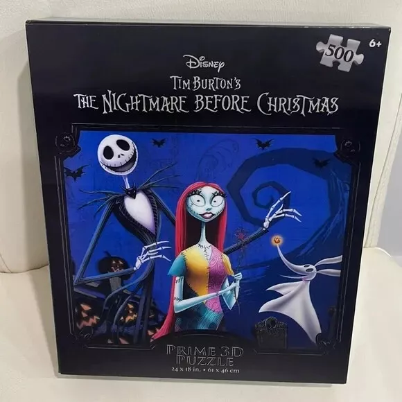 Walt Disney La Pesadilla Antes Navidad Prime 3D 500 Pieza Puzle Rompecabezas Nib