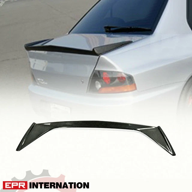 VAR Style Carbon Rear Trunk Spoiler Wing Kit For MITSUBISHI Evolution EVO 7 8 9