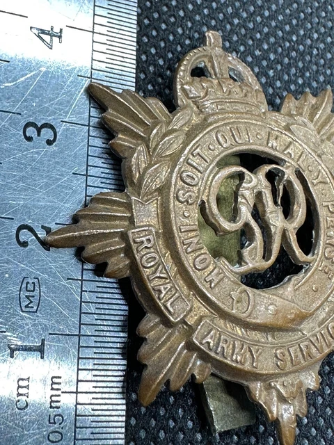 ORIGINAL WW2 BRITISH Royal Army Service Corps RASC GVI Kings Crown Cap ...