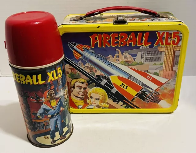 Vintage 1964 Fireball XL5 Metal Lunchbox & Thermos