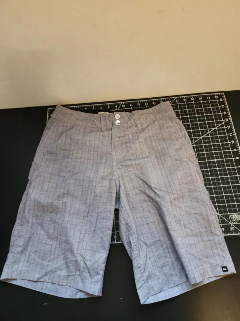 Quiksilver Amphibian Men's gray Striped Hybrid Quick Dry board Shorts Size 29