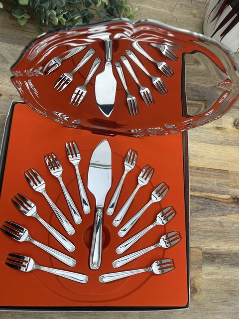 Service à Poissons Guy Degrenne Inox Massif - Plat, Couteau, Fourchette - Vintage