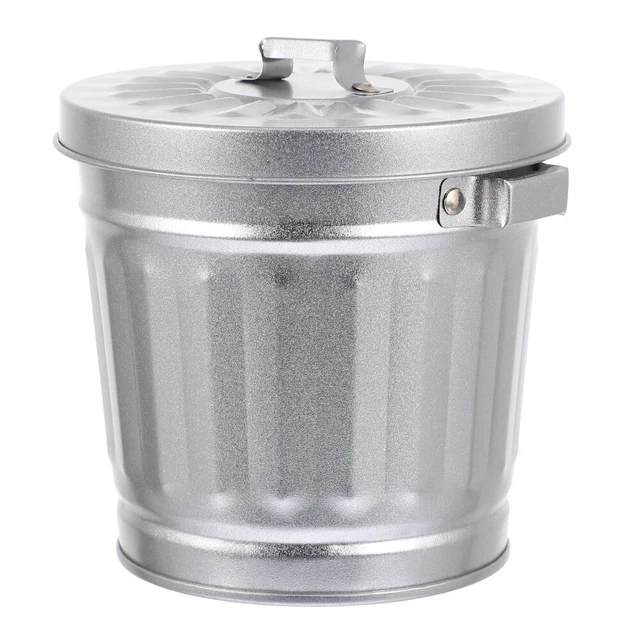 Posacenere commerciale senza fumo con coperchio antivento, recipiente da esterno per smaltire ceneri di sigarette in casa, giardino, patio