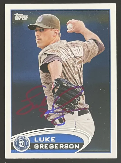 2012 Topps Luke Gregerson #221 Auto Signed Autographed San Diego Padres