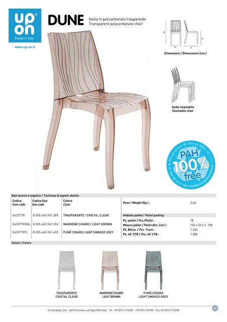 Sedia Regina In Policarbonato Trasparente Con Braccioli – Modello Epoque, Design Moderno