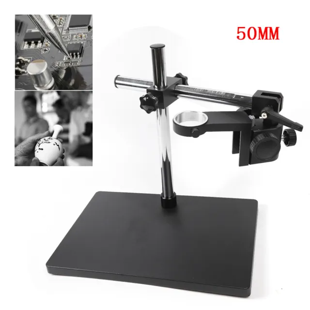 Rotary Arm Stereo Microscope Boom Stand Lab Heavy Duty Focusing Racking 50mm