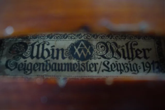 Nice old violin - Alte Geige bez. "A. WILFER LEIPZIG 1913"