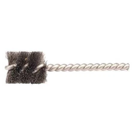 Weiler 21074V 1/2" Power Tube Brush .005" Steel Wire Fill 1" Brush Length