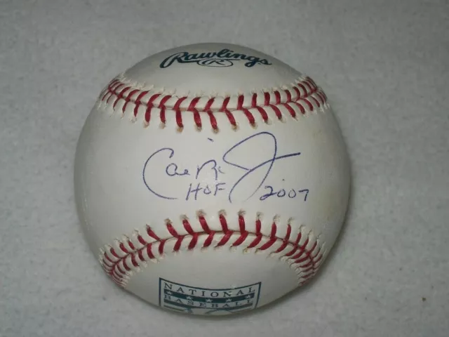 Cal Ripken Jr. Hof 07 Inscribed Autographed Hof Mlb Baseball Orioles Ironclad