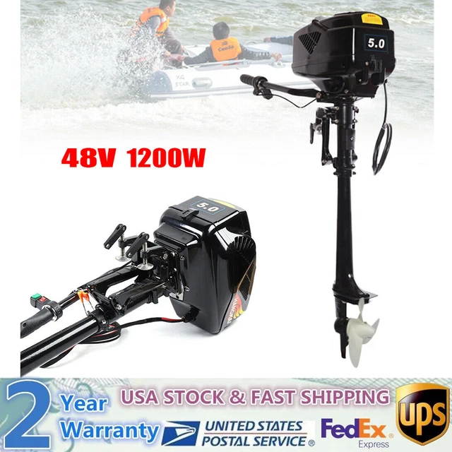 1200W 48V Boat Electric Motor Outboard Brushless Trolling Engine Propeller 5.0HP